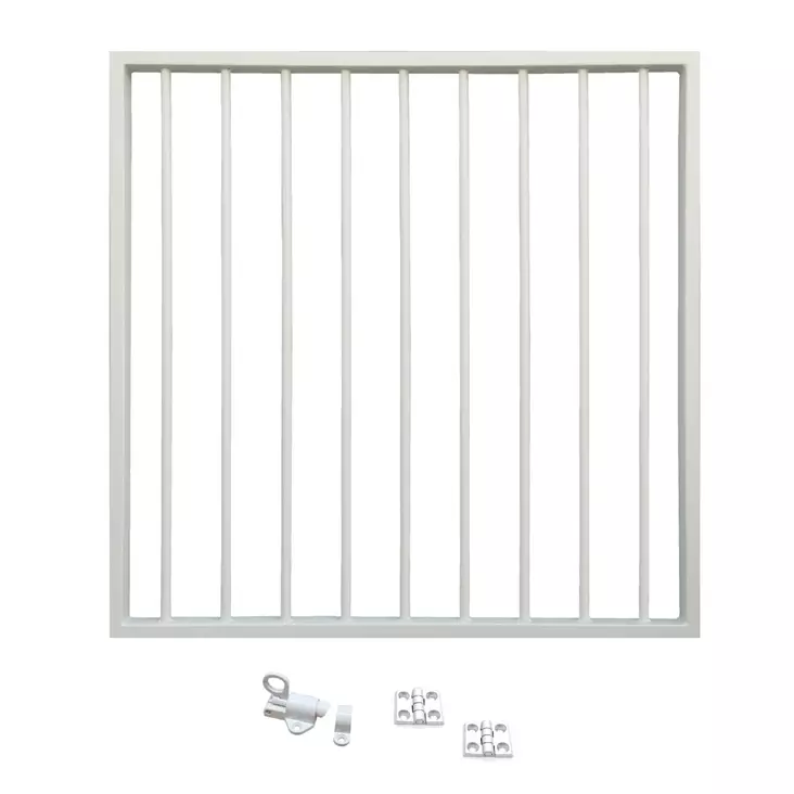 Green Land Garden aluminiumgrind, vit - Stängselstolpar - 6438014347370 - 1