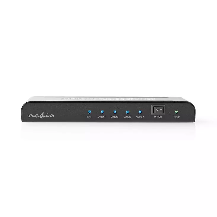 HDMI Splitter | 4-Port port(s) | 4x HDMI Output | 4K@60Hz | 18 Gbps | Metall | Antracit - Videoväxlar och fördelare - 5412810320110 - 1