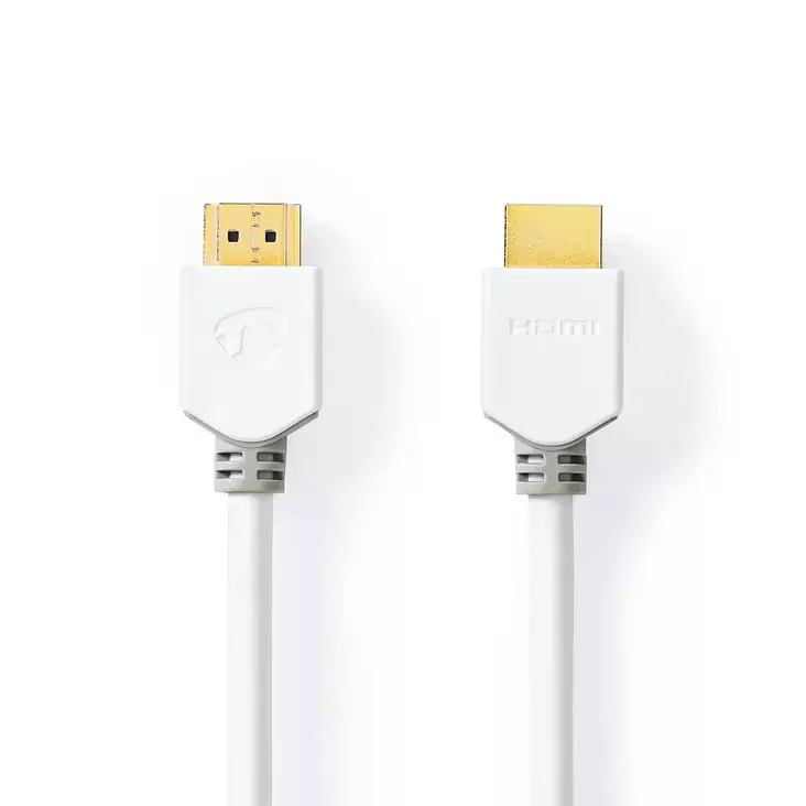 High Speed HDMI kabel med Ethernet | HDMI Kontakt | HDMI Kontakt | 4K@60Hz | ARC | 18 Gbps | 1.50 m | Rund | PVC | Vit | Låda - HDMI-kablar - 5412810336180 - 1