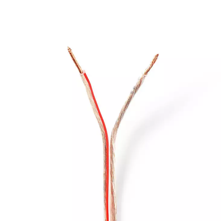 Högtalarkabel | 2 x 1.50 mm² | CCA | 100.0 m | Rund | PVC | Transparent | Emballage - Ljudkablar - 5412810312580 - 1