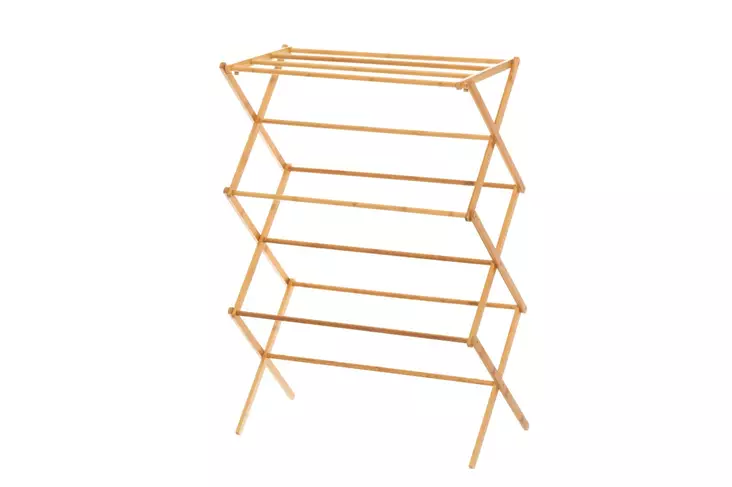 Kuivaustelina bambu  kokoontaittuva - Torkställningar och tvättkorgar - 6410416094120 - 1