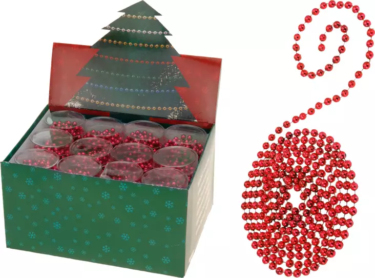 Kuusenpunos helminauha 7,5m punainen - Juldekorationer och textilier - 8711295483240 - 1