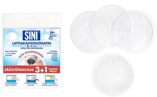 Filter för golvbrunn 3+1 st SINI - Filter - 679-0114-30 - 1