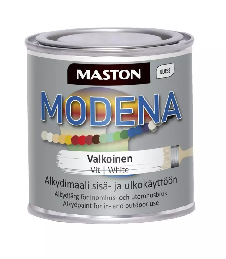 Maali Maston Modena valkoinen 250ml - Metall- och möbelmålningar - 6412496042220 - 1