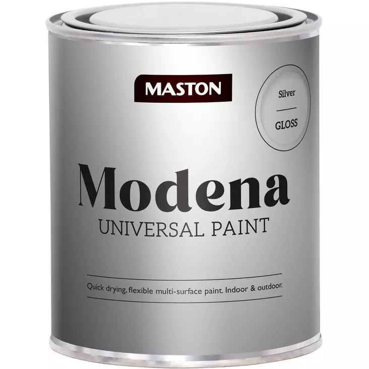 Färg Modena silver 1 L - Metall- och möbelmålningar - 6412490031220 - 1
