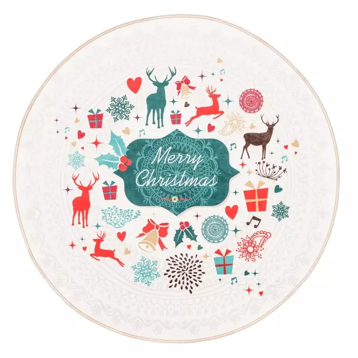 Matto Merry beige 4Living halk. 100 cm - Runda mattor - 6410416095790 - 1