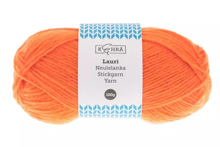 Sukkalanka Lauri 100 g oranssi - Trådar och sybehör - 6410413102460 - 1