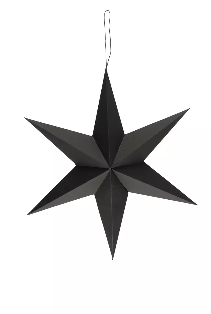 Paperit=C3=A4hti 6 sakaraa 50 cm musta - Juldekorationer och textilier - 6410416211510 - 1