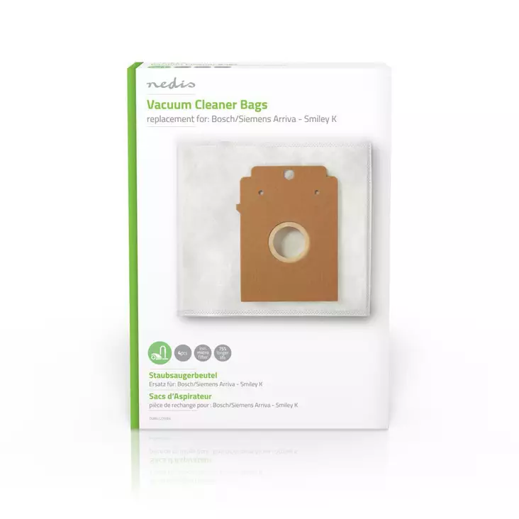 Dammsugarpåse | 4 st. | Syntetisk | Säljs mest för: Bosch / Siemens | Vit - Dammsugarpåsar - 5412810285600 - 1
