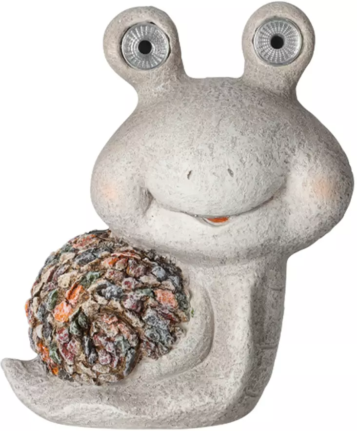 Trädgårdsdekoration Snigel 31 cm Solar - Solcellslampor - 8720573468060 - 1