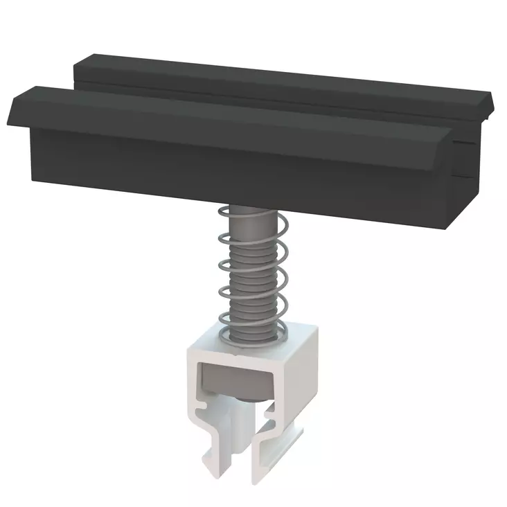 Railock Clickfix svart mittfäste för solpaneler med en ramhöjd på 35mm - Panelställ och fästen - 6438014357980 - 1