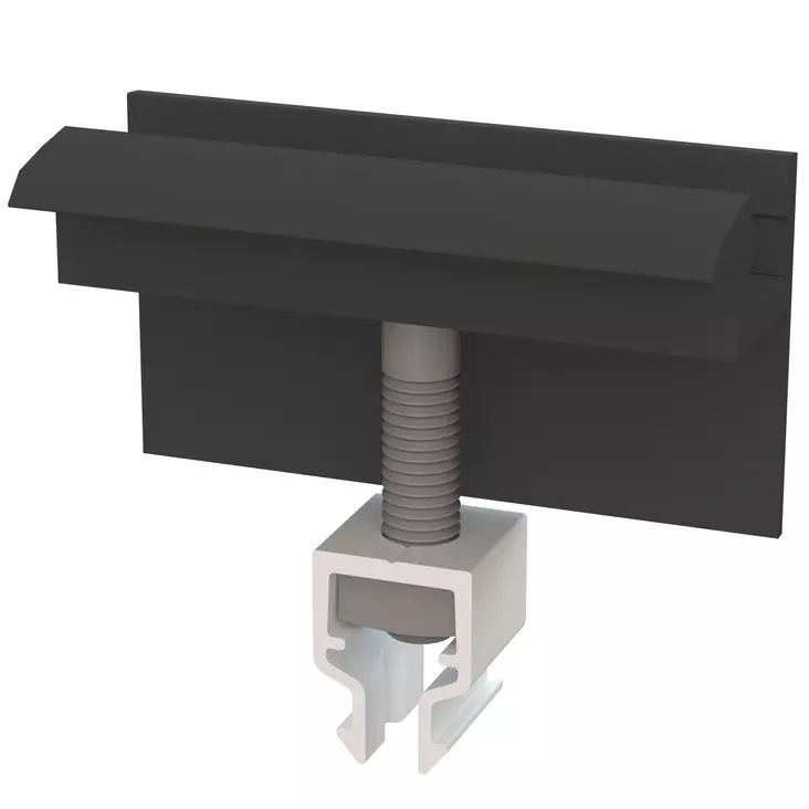 Railock Clickfix svart ändfäste för solpaneler med en ramhöjd på 35mm - Panelställ och fästen - 6438014358000 - 1