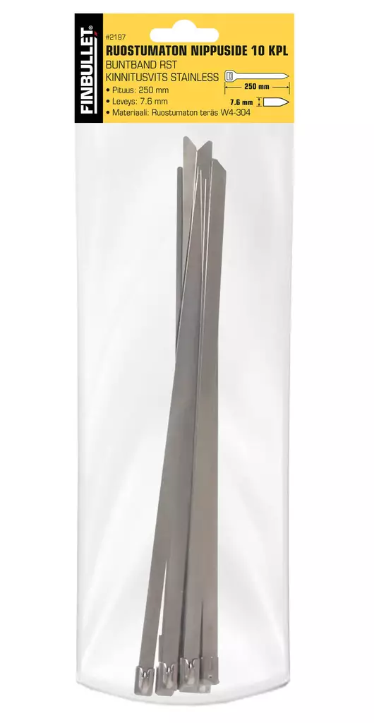 Ruostumaton nippuside 7.6x250mm - Fästen och skruvar - 6438152000830 - 1