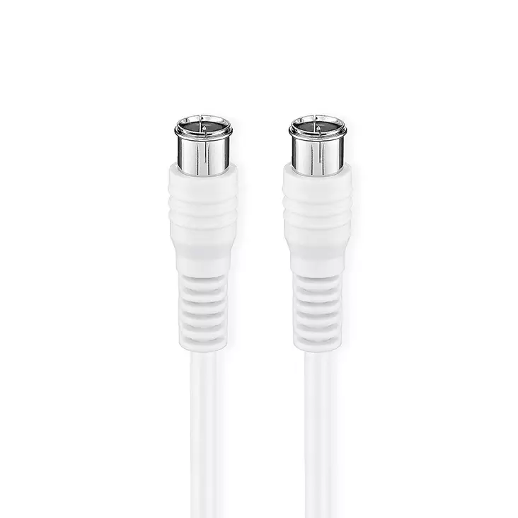 Satellite & Antenn kabel | F Hane Quick | F Hane Quick | Nickelplaterad | 50 dB | 75 Ohm | Dubbelskärmad | 1.00 m | Rund | PVC | Vit | Låda - Nedis produkter - 5412810426140 - 1