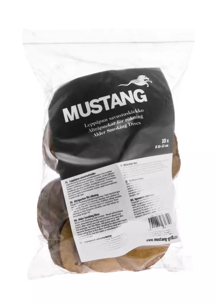 Savustuskiekko Mustang lepp=C3=A4 10 kpl - Grilltillbehör - 6410412318190 - 1
