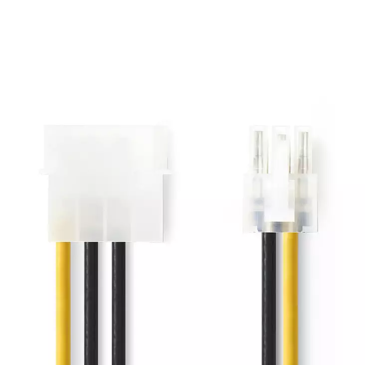 Intern Strömkabel | Molex Hane | PCI Express Hane | Guldplaterad | 0.20 m | Rund | PVC | Gul / Svart | Kuvert - Dator och nätverk - 5412810279890 - 1
