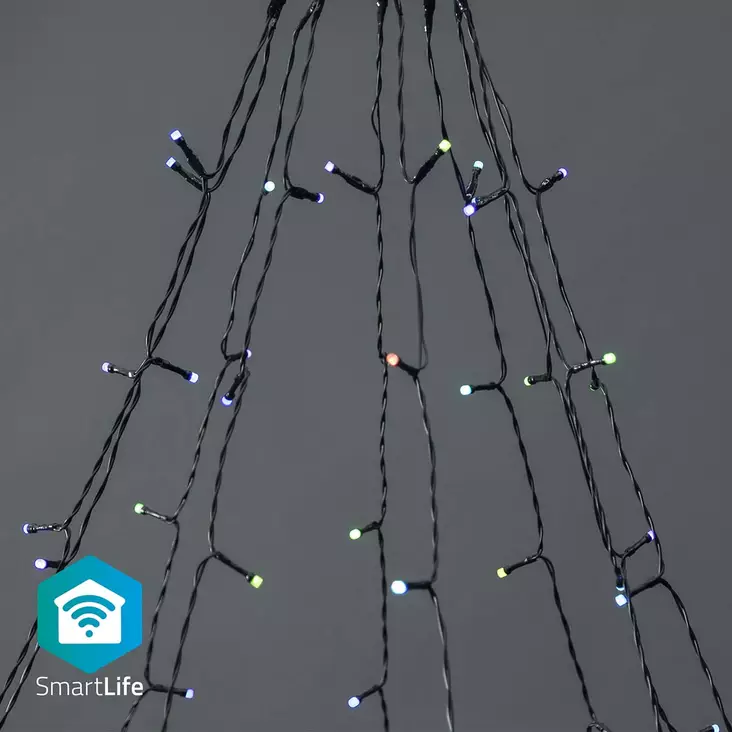 SmartLife Julbelysning | Träd | Wi-Fi | RGB | 180 LED's | 10 x 2 m | Android / IOS - Dekorationsljus - 5412810404360 - 1