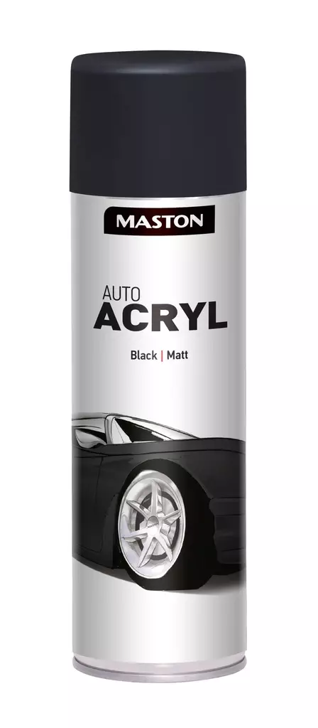 Spraymaali AutoACRYL Matta musta - Sprayfärger - 6412490000000 - 1