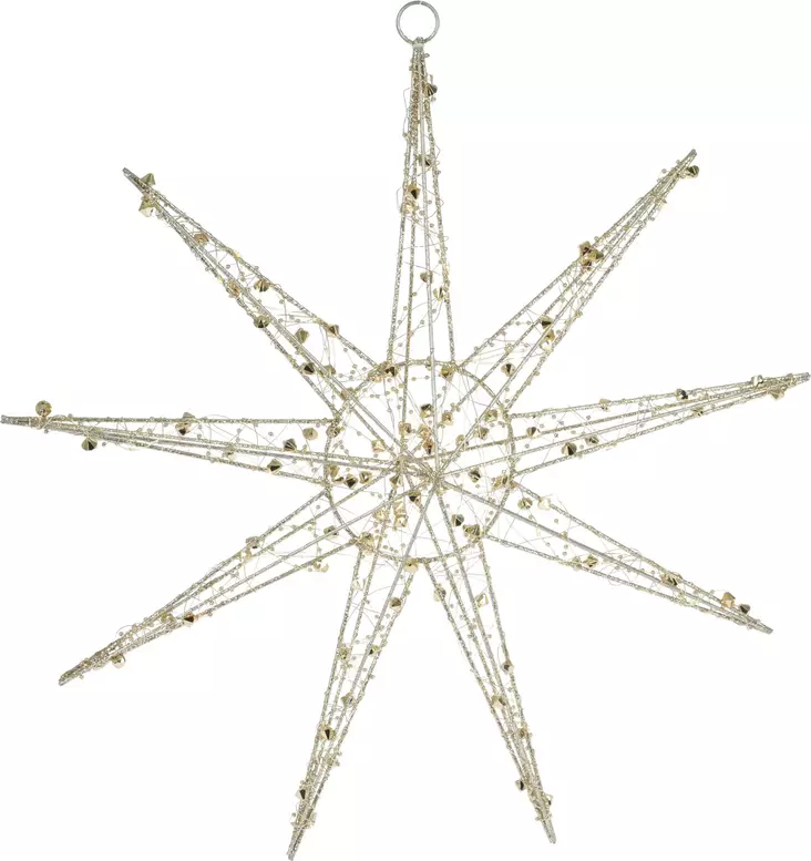 Stjärna 40led 50cm guldig - Ljussmycken och ljusfigurer - 8720573249430 - 1