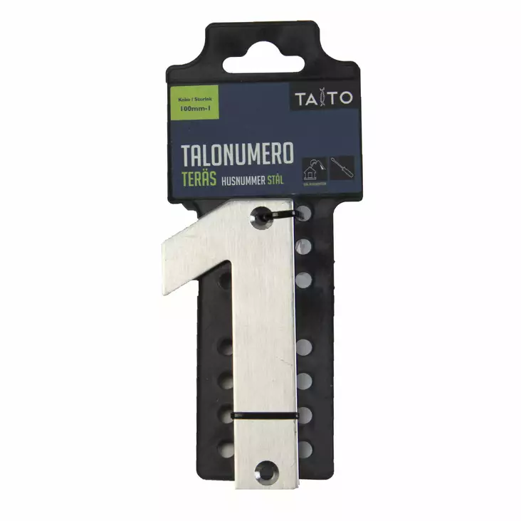 Talonumero 1, harjattu ter=C3=A4s 100 mm - Postlådor och husnummer - 6416096138710 - 1