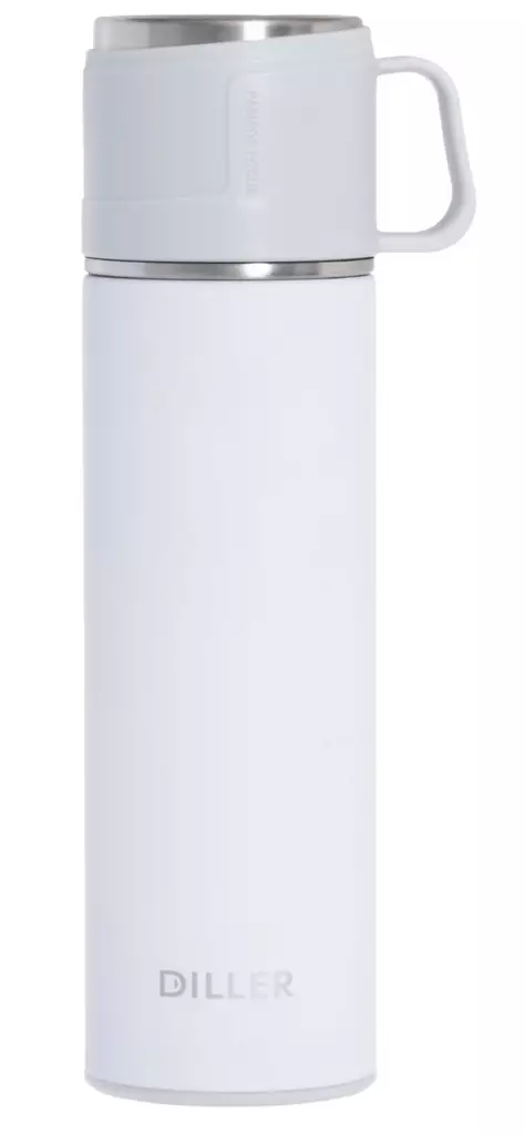 Termosmuki kahvalla 400 ml valkoinen - Vattenflaskor - 6410416013190 - 1