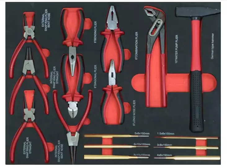 16-delar verktyg Timco - Verktygsvagnar - 6438014320380 - 1