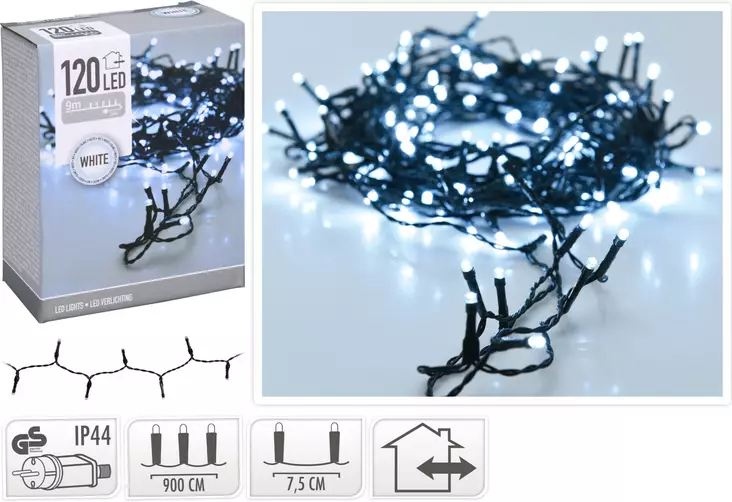 Valoketju 120 led valkoinen=20 - Dekorationsljus - 8719202258950 - 1