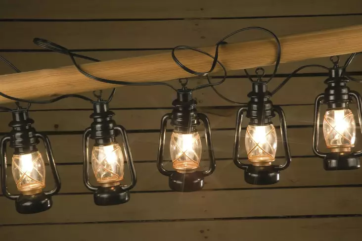 Tallilyhty valosarja antiikkimusta - Ljusslingor - 6435200181190 - 1