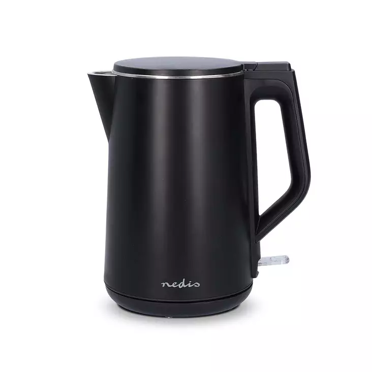 Vatten kokare | 1.5 l | Metall / Plast | Svart | Roterbar 360 grader | Dolt värmeelement | Strix® kontroll | Koka-tort funktion - Kaffebryggare och vattenkokare - 5412810447640 - 1