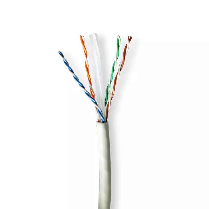 CAT6a nätverkskabel rulle | Solid | U/UTP | Bar koppar | 305 m | Inomhus | Rund | LSZH | Grå | Dragkorg - Dator och nätverk - 5412810399710 - 10