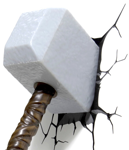 Y=C3=B6valo 3D Thor Hammer Marvel - Nattlampor - 0816733002170 - 1