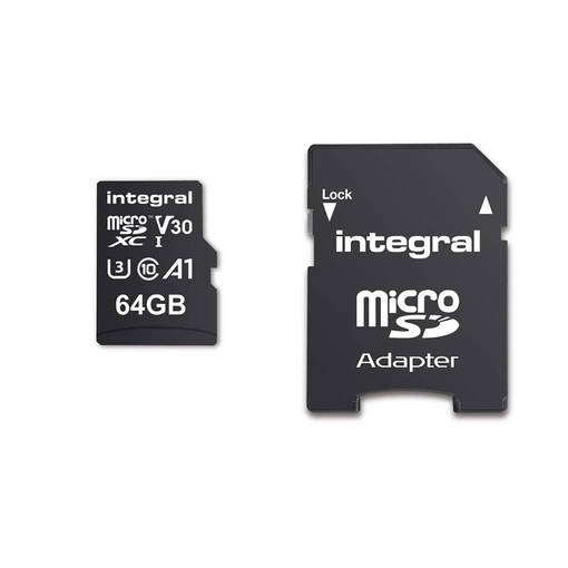 64 GB höghastighets microSDHC/XC V30 UHS-I U3 minneskort - Minneskort och kortläsare - 5055288444560 - 1