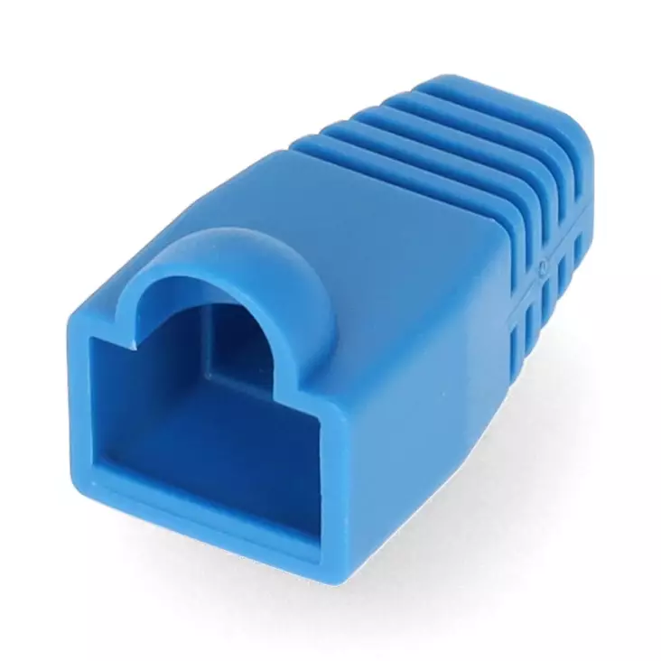 Dragavlastningshylsa | RJ45 | PVC | Blå | Låda | 10 st. - Dator och nätverk - 5412810424870 - 1
