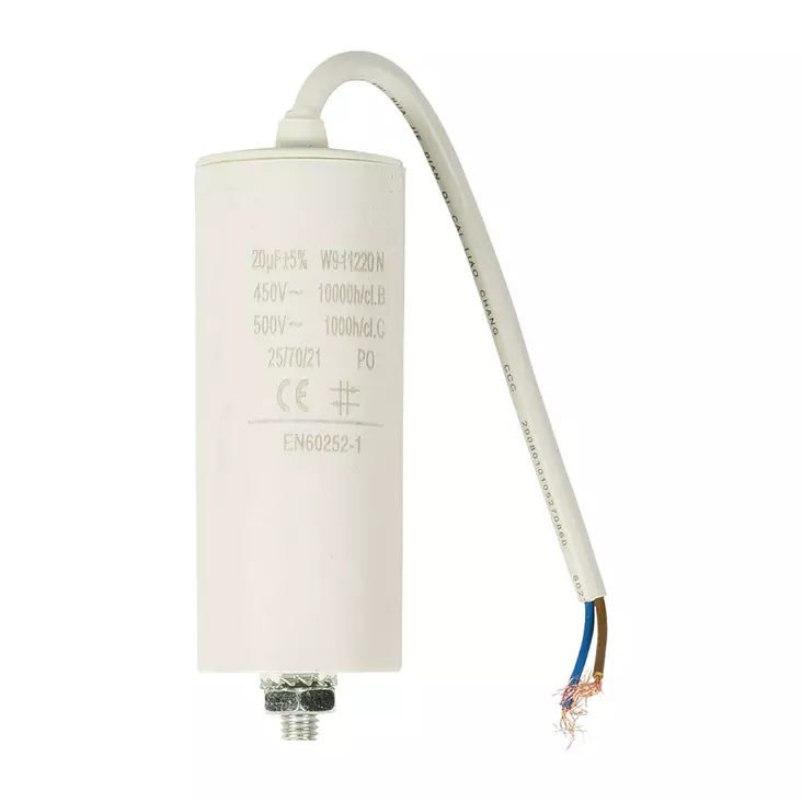 Kondensator | 20 uF | 450 V | Ledning | 10 st. - Reservdelar - 5412810477340 - 10