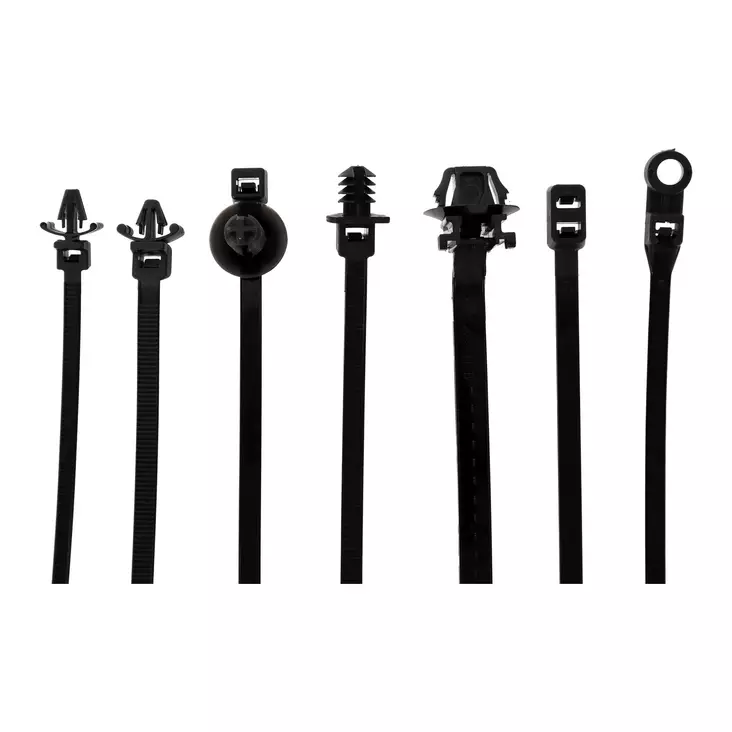 Nippusidevalikoima automekaanikolle 140 kpl AX4 - Erikoisnippusiteet auton johdotuksille ja letkuille (7 mallia) - Hushållsprodukter - 6418536040850 - 1