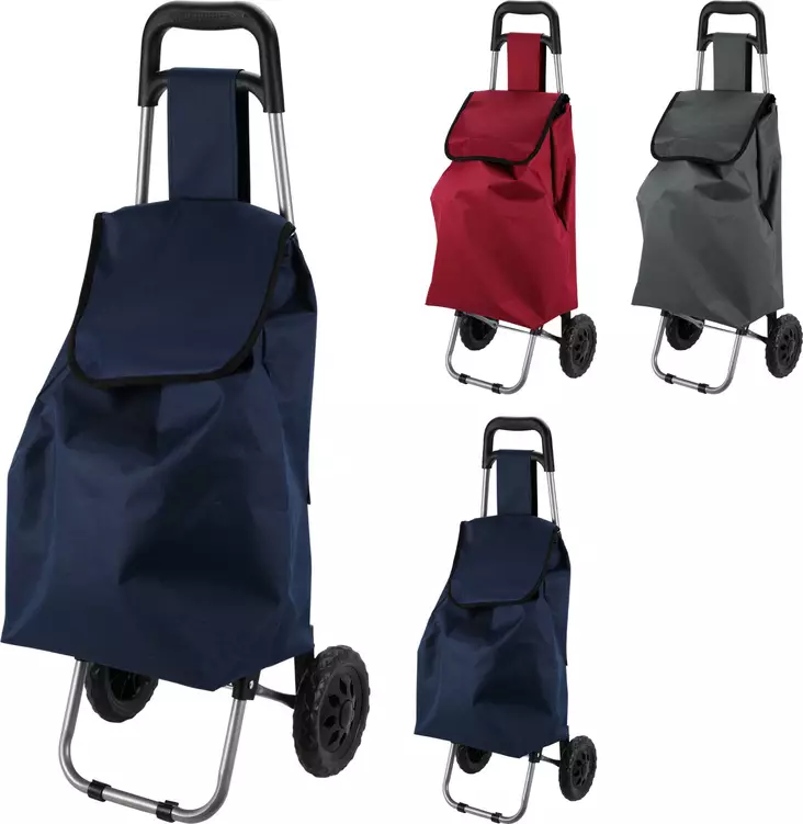 Hopfällbar shoppingvagn 33L – lätt, hållbar och vattentät tygväska med stålram och stora hjul - Ryggsäckar och väskor - 8721037329880 - 1