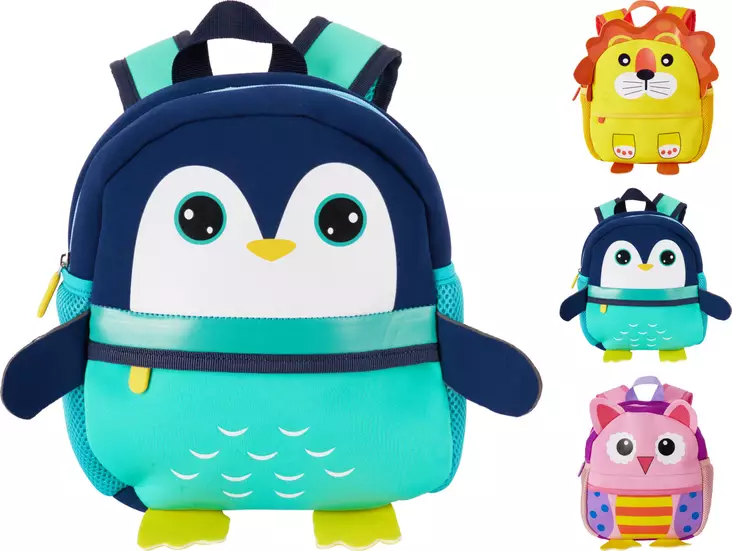 Barnryggsäck i neopren med djurmotiv 2L – mjuk, hållbar och bekväm ryggsäck för vardag och äventyr - Ryggsäckar och väskor - 8721037593830 - 1