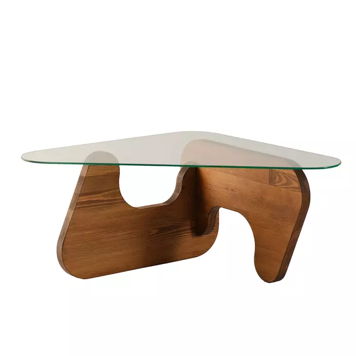 Soffbord Hanah Home Freya Chesnut Härdat Glas Massiv Furu 86x36x66 cm - Soffbord - 8684283311040 - 1