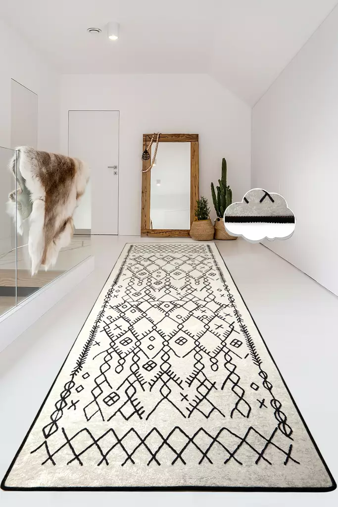 Gångmatta Conceptum Ecru Ecru Polyester 80x100 cm - Små mattor och gångmattor - 8682870896970 - 1