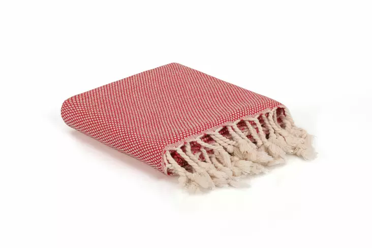 Fouta Mijölnir Röd Honungskaka 100% Bomull 95x190 cm - Handdukar - 8683342757010 - 1