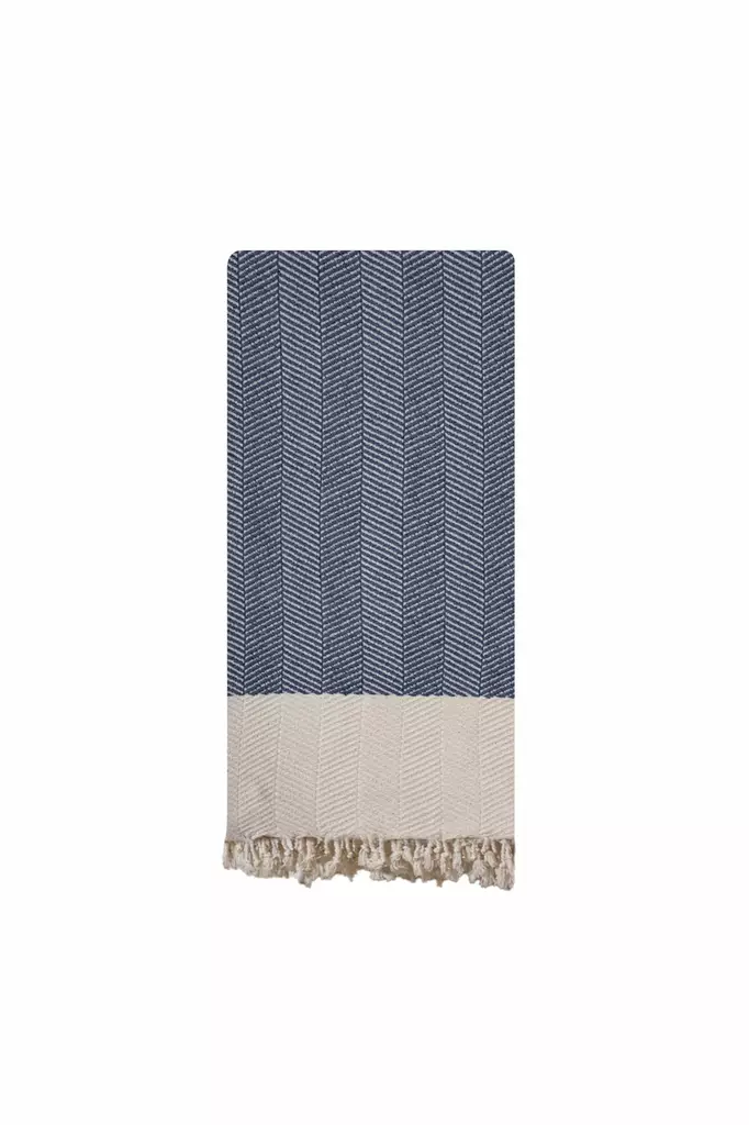 Fouta Mijölnir Indigo Blå 90% Bomull 10% Polyester 90x180 cm - Handdukar - 8684283207800 - 1