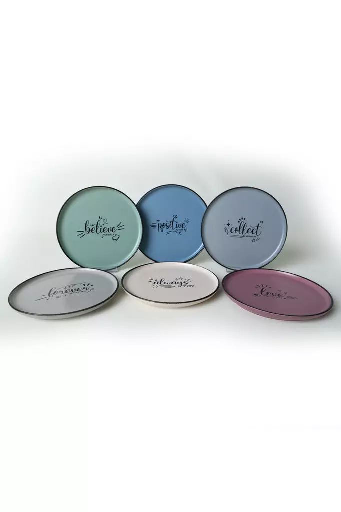 Tårtfat Set Hermia Flerfärgad Keramik 6 Delar - Serveringsfat - 8684282802310 - 1