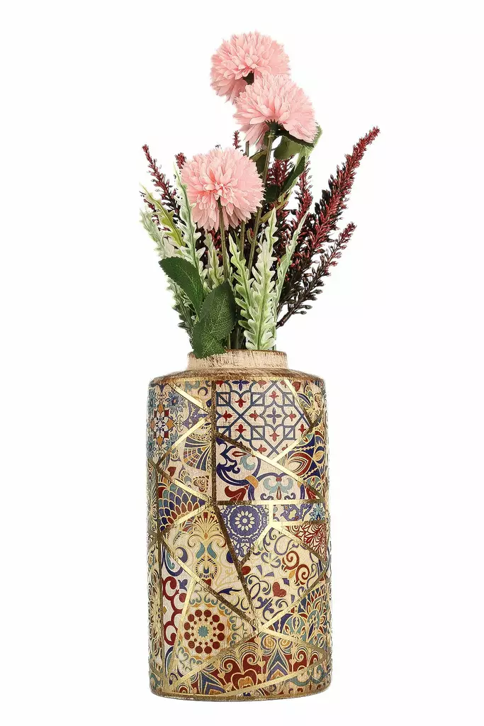 Dekorativ Kruka Aberto Design YL728 Flerfärgad Keramik 12x23 cm - Hängande blomkrukor och vaser - 8684283435760 - 1