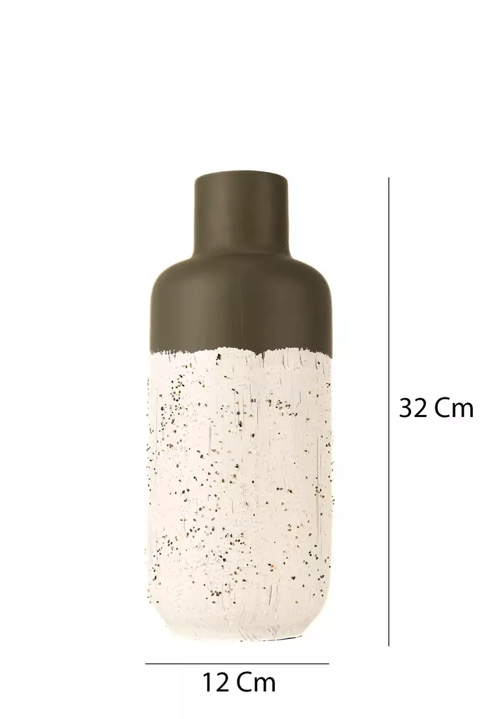 Dekorativ Kruka Aberto Design BK004 Vit Keramik 12x32 cm - Hängande blomkrukor och vaser - 8684283592470 - 1