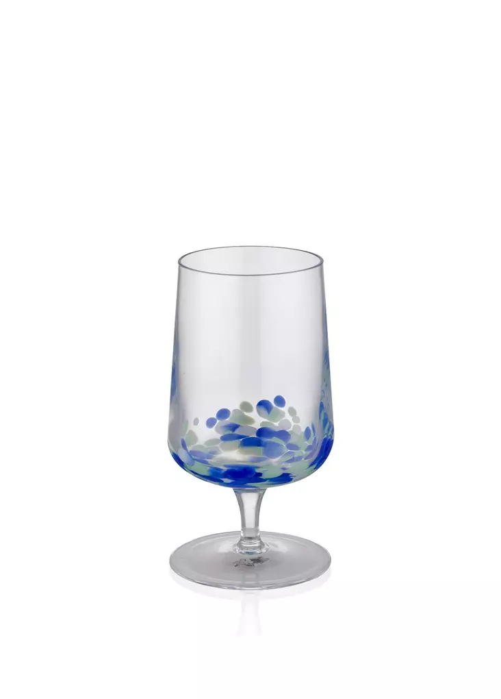 Glas Hermia Blå Vit Grön Glas 350 ml - Dricksglas - 8684282427100 - 1