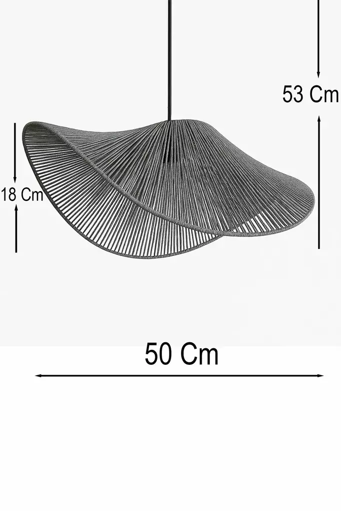 Taklampa Opviq BK074 Grå Plast 50 x 18 cm - Tak- och vägglampor - 8684283781980 - 1