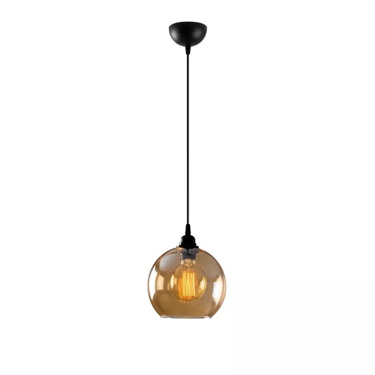 Taklampa Opviq Gold Metall Glas Guld Svart 20 x 20 cm - Tak- och vägglampor - 8682870091160 - 1