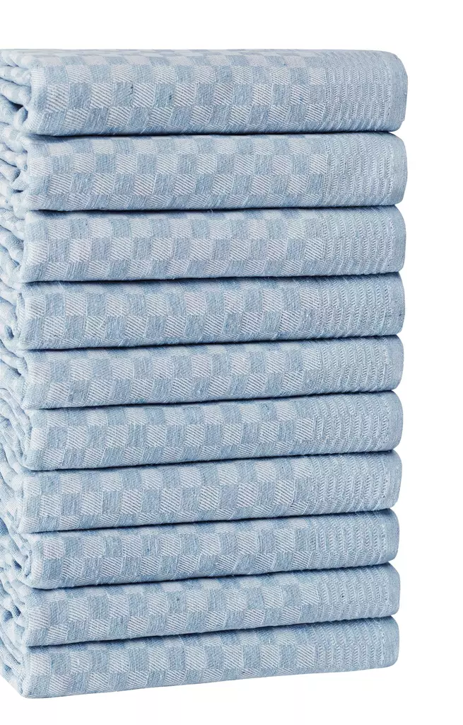 Kökshanddukar (10-pack), ljusblå, 40 x 60 cm, mjuka, hållbara, mångsidiga - Kökstextilier - 8683742885450 - 1