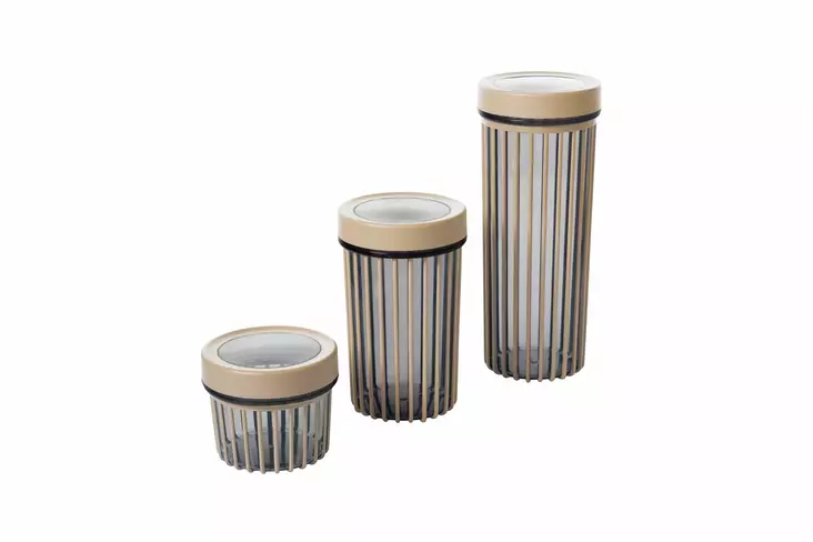 Förvaringslåda Set Hermia Cream Plast 6 Delar - Matlådor och matförvaringsbehållare - 8683742868620 - 1
