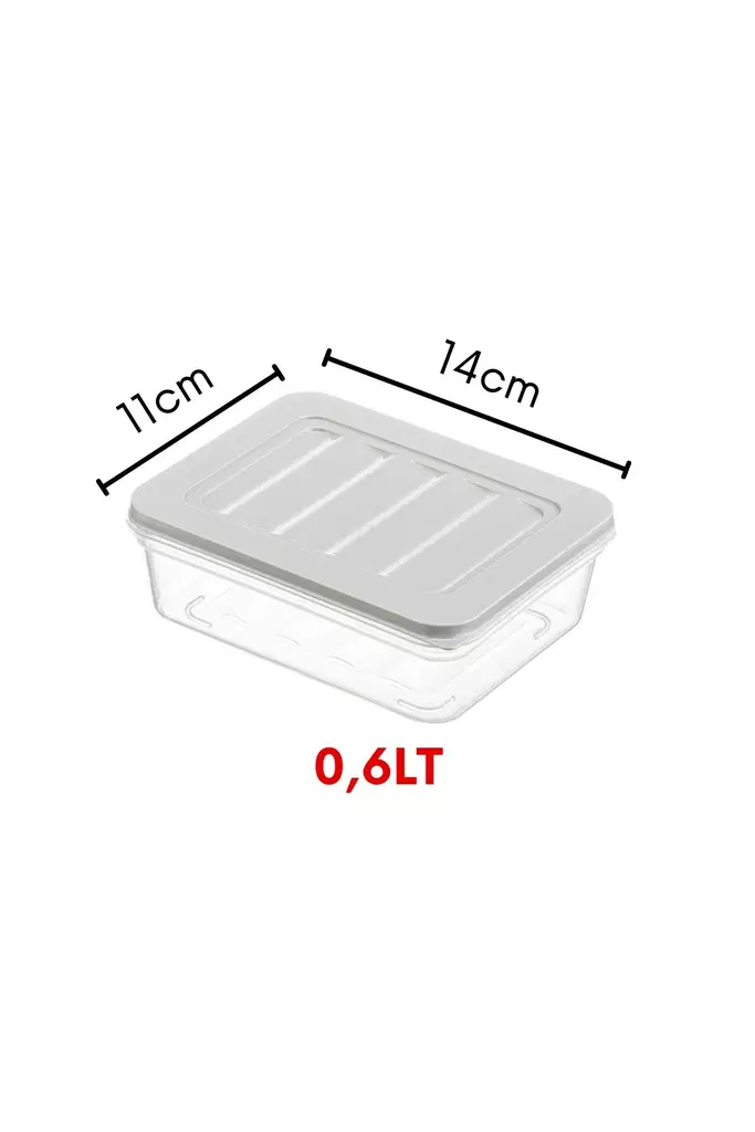 Förvaringslåda Set Hermia Cream Plast 6 Delar - Matlådor och matförvaringsbehållare - 8684283711970 - 1